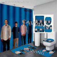 【CW】▪☄∈  Weezer Band Printed  Shower Curtain Anti-slip Set Toilet Rugs K01