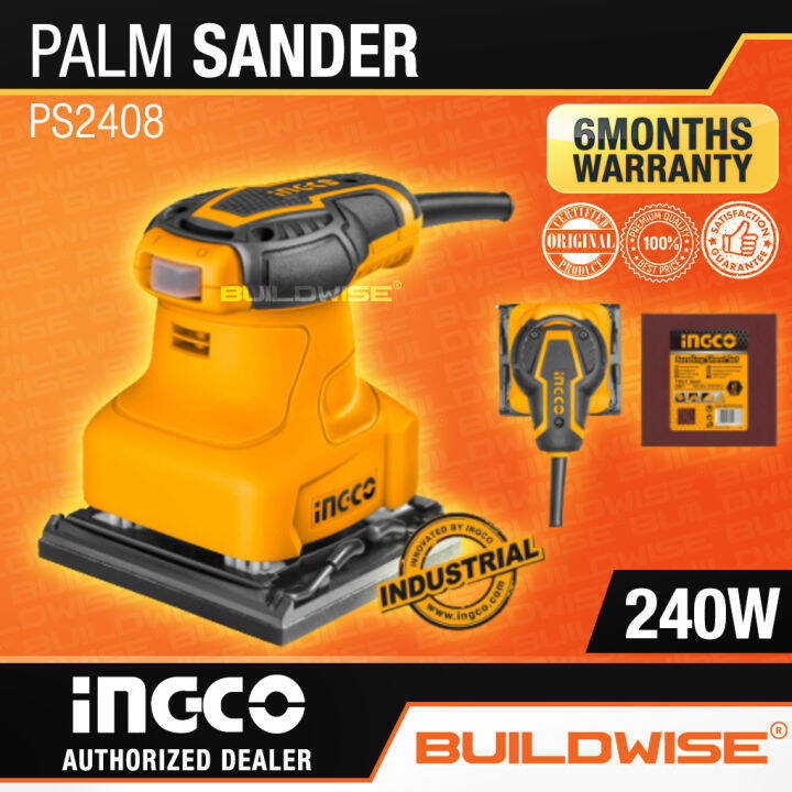 Ingco Palm Sander 240W PS2408 「BUILDWISE®」 Lazada PH