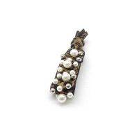 Leopard-print Hand-nailed Pearl Knotting Headline Wide Edge