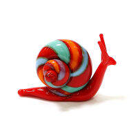 Handmade Murano แก้ว Snail Miniature Figurines เครื่องประดับสัตว์น่ารัก Craft Home Garden Decor ของขวัญปีใหม่สำหรับเด็ก-ogfhdsd