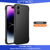 EPTWOO สำหรับ Xiaomi POCO X5 X3 GT F5 M3 Pro F4 F3  ไม่มีกรอบบางเฉียบสีโลหะสีเคสหลัง PC แบบแข็ง XLE-01