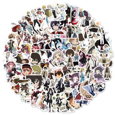 hotx【DT】 100pc Amime Bungou Stray Dogs Stickers Laptop Fridge Vinyl Decals Cartoon Sticker for Kids Teens