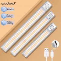 Goodland Led Night Light With Motion Sensor Smart Closet Light USB Rechargeable Nightlight Wireless Cabinet Lamp For Room Wall