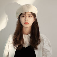 2021 Korean Style Retro Green Beret Womens Early Autumn Distinctive All-Match Face Showcase Small Cloud Cap Japanese Paintwork Cap