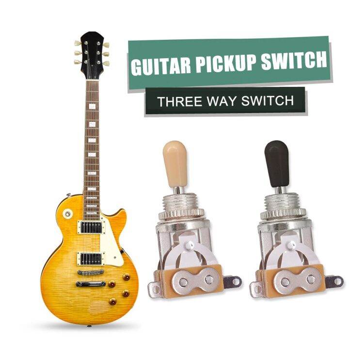 3 Way Guitar Selector Pickup Toggle Switch with Tip Cap for Les Paul