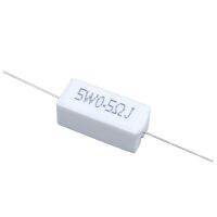 10 Pcs Axial Lead Ceramic Cement Resistor 0.5 Ohm 5W