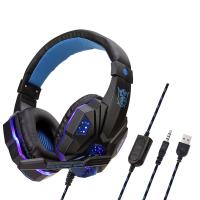 LED Light Wired Gaming Headphones With Microphone Noise-cancelling Gamer Headset for PC Computer Laptop PS4 PS5 Xbox Over The Ear Headphones