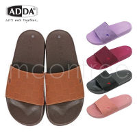 ?ADDA 12Z14 รองเท้าแตะลำลอง รองเท้าผู้หญิง ทรง ใส่สบาย พื้นนุ่ม สไตล์วินเทจ ไซส์ 4-7 สี ดำ น้ำตาล ม่วง ชมพู moontree