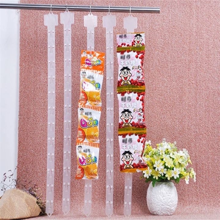 plastic-merchandise-clear-display-hooks-strips-transparent-snack-hanging-clips-supermarket-commodity-storage-strip