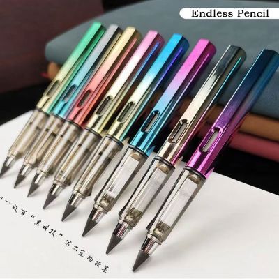 ▣❐ 17pcs Eternity Pencils No Sharpening No Ink Infinity Pencils Kawaii Unlimited Pens Art Supplies School Stationery
