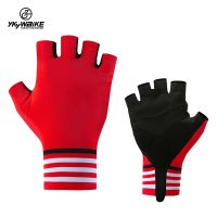 hotx【DT】 Ykywbike Cycling Mens Half Gloves Breathable Shockproof Fingerless Mtb Mountain