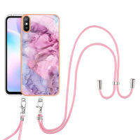 Redmi 9A Lanyard Case, WindCase Pattern Hybrid Bumper Crossbody Strap Lanyard Phone Case for Xiaomi Redmi 9A