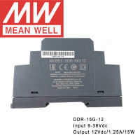 ต้นฉบับหมายถึงดี DDR-15G-12ราง Din ประเภท DC-DC แปลง Meanwell 12โวลต์1.25A 15วัตต์ DC เป็น DC แหล่งจ่ายไฟ9-36Vdc อินพุต