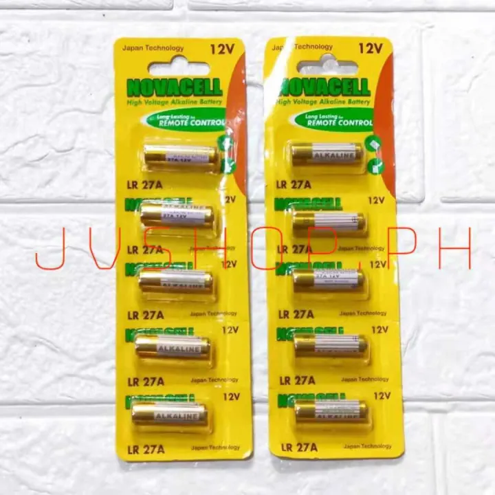LR 27A 12V Original Novacell High Voltage Alkaline Battery For Car Key