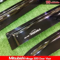 กันสาด กันสาดน้ำฝน Mirage 2012 2014 2016 2108  สีดำ สวยมากๆ