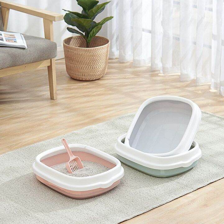 large-cat-litter-box-super-large-semi-enclosed-cat-toilet-detachable-anti-splashing-cat-litter-box-cat-pet-supplies