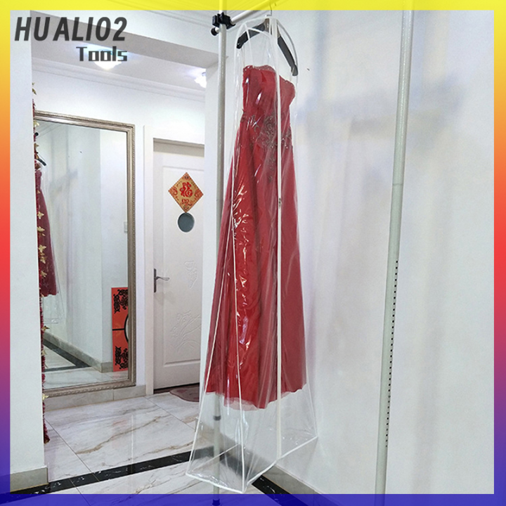 กระเป๋า-huali02เก็บของที่ครอบชุดแต่งงานกันฝุ่นแบบใสชุดกระโปรงผ้าลูกไม้