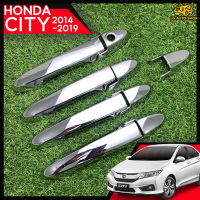 ครอบมือจับ ครอบมือจับประตู ครอบมือเปิด  HONDA CITY 2014-2019 ชุบโครเมี่ยม 4 ประตู ( RICH )