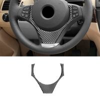 hgjmgkkk For BMW- X3 E83 2006-2010 Carbon Fiber Steering Wheel Panel Decorative Cover Trim Sticker Accessories