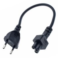 European Power Adapter Cord Cable 30cm EU Plug 2 Pin Male To IEC 320 C5 For Notebook Power Supply