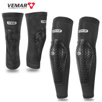 Vemar แผ่นรองเข่าสำหรับขี่มอเตอร์ไซค์,4ชิ้นแผ่นป้องกันแผ่นสวมข้อศอกสำหรับผู้หญิงสนับเข่าถุงมือป้องกันมอเตอร์ครอสสำหรับผู้ชาย