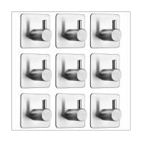 Wall Hooks Made of Stainless Steel Towel Hooks 9 Pieces Towel Racksfor Toilet Kitchen