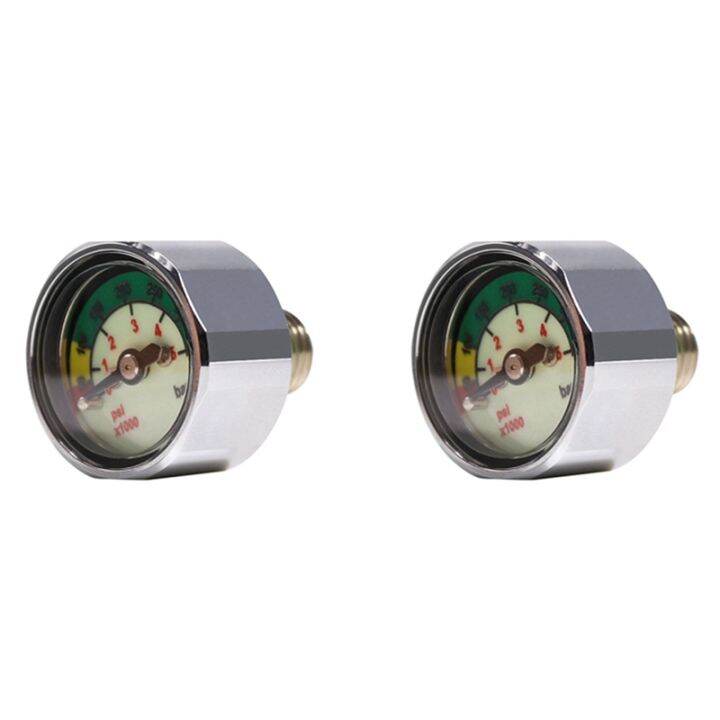 2X Scuba Diving Pony Bottle Pressure Gauge 1 Inch Face 350 BAR/5000 PSI