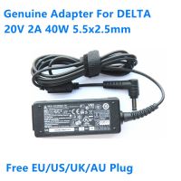 รับประกันสองปีของแท้20V 2A 40W 5.5X2.5Mm DELTA ADP 40PH BD ADP 40MH BD AC Power Adapter สำหรับ Lenovo IdeaPad S9 S10 Series เน็ตบุ๊กชาร์จ