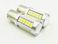 ไฟเลี้ยว ไฟถอย รถยนต์ ขั้วกลม1จุด 1156 5630 33led 12v สีขาว 1คู่