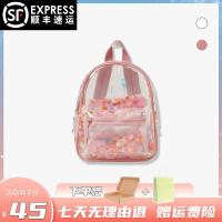 ins zara colorful backpack girl decoration cute pink small backpack children transparent new waterproof schoolbag 【APR】