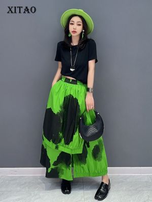 XITAO Pants Casual Personality Fashion Loose Women Print  Wide Leg Pants WLD11273