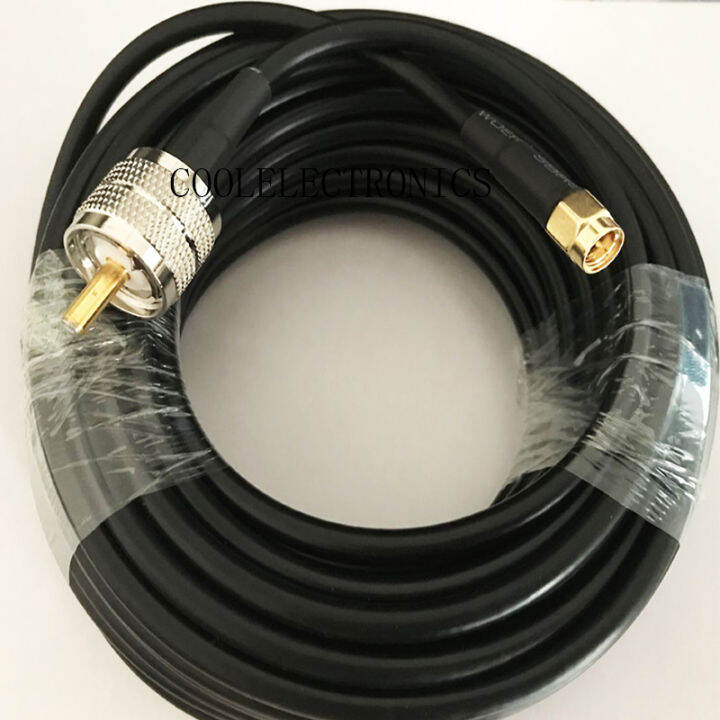 uhf-pl259-male-to-sma-male-connector-rg58-50-3-rf-coax-coaxial-wires-cable-50ohm-50cm-1-2-3-5-10-15-20-30m