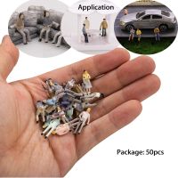 Scale 1:100 Miniature Figures Model People For HO Railway Train Building Architecture Scene Layout Diorama Kits 50Pcs