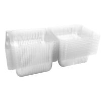 100Piece Clear Food Boxes Single Individual Cake Slice Boxes Dessert Containers Cheesecake Boxes