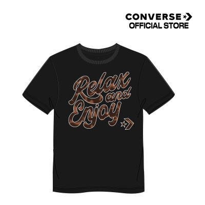 Converse เสื้อยืด TEE คอนเวิร์ส TORTOISE INFILL GRAPHIC TEE BLACK WOMEN (10026161-A01) 1426161AF3BKXX