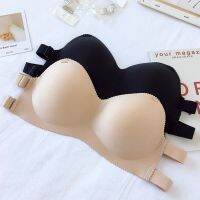 Wrap Breast Tube Top ไร้สายชุดชั้นในที่ไม่มีสายหนังผู้หญิงชุดแต่งงาน Gathering Up สวยขนาดเล็ก Anti-Slip Bra