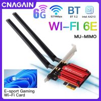 CNAGAIN 3000Mbps Intel WiFi6E AX210บลูทูธ5.3 Dual Band 2.4G/5GHz การ์ด WiFi 802 11AX/AC PCI Express อะแดปเตอร์การ์ดเน็ตเวิร์กไร้สายพีซี