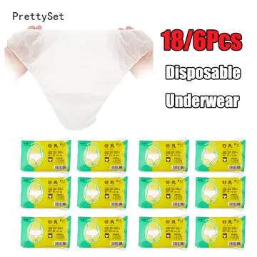 New Disposable 6Pcs/Set Non Woven Paper Brief Panties Underwear