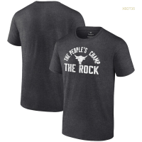 New！2023！The Rock The Peoples Champ Charcoal The Rock Mens Printed T-shirt High quality products （Freeprinting of names）