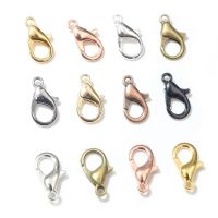 10x5mm/12x6mm/14x7mm/16x8mm 9 Colors Plated Fashion Jewelry Findings,Alloy Lobster Clasp Hooks for Necklace&amp;Bracelet Chain DIY