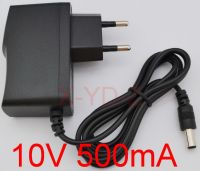 2023 1ชิ้น10V 500mA AC 100V-240V ตัวแปลงสวิตช์แปลงไฟ DC แหล่งจ่ายไฟ0.5A ปลั๊ก EU 5.5Mm X 2.1Mm-2.5Mm