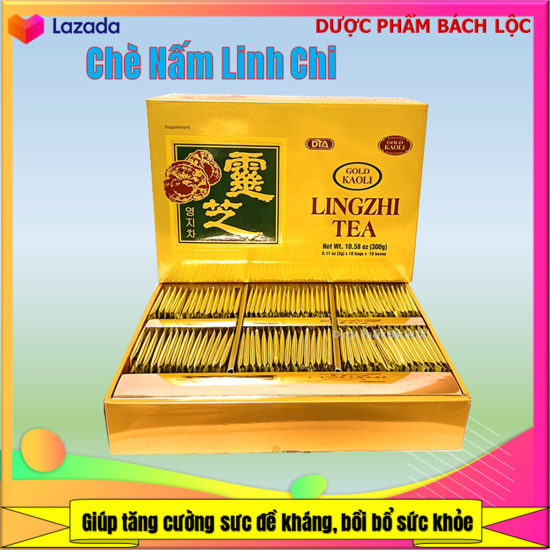 Trà linh chi gold kaoli nhập khẩu hàn quốc 300gr - 100 gói x 3gr - ảnh sản phẩm 1