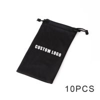 10pcs Soft Microfiber Drawstring Pouch Sunglasses Glasses Women Men Cloth Bag Case Protector Customized LOGO Eyewear Accessories