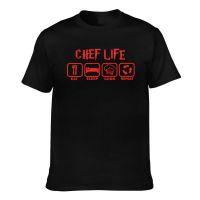 Cheap Sale Men Tshrit Eat Sleep Cook Chef Life Vintage Newest Tees