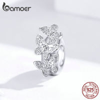 bamoer Butterfly Stopper Charm fit for European Luxury Snake celet 925 Sterling Silver Fashion Jewelry Accessoreis BSC120