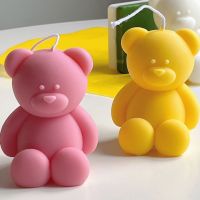 3D Cute Cartoon Bear Silicone Candle Mold Resin Gypsum Home Decor Birthday Christmas Wedding Party Gifts Ice Cube Baking Mold