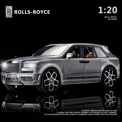 1:20 Rolls Royce Cullinan SUV อัลลอยรถรุ่นเสียงและแสงจำลองรถตกแต่งคอลเลกชันเด็กของเล่นของขวัญ