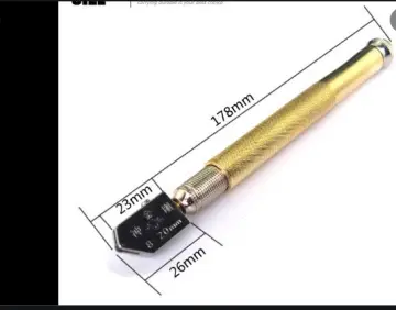 Professional Glass Cutter Diamond Tip Anti-slip Metal Handle 3-15mm Cutting  Tool