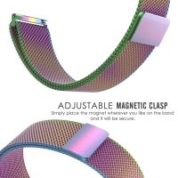 For Samsung Galaxy Watch 4 Band 20mm Adjustable Stainless Steel Mesh Loop Wristband Strap Bracelet for Watch 4 classic