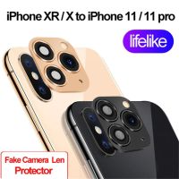 1pc Update Fake Camera Lens Sticker Seconds Change Cover Case Screen Protector for iPhone XR X Change to iPhone 11 Pro Max